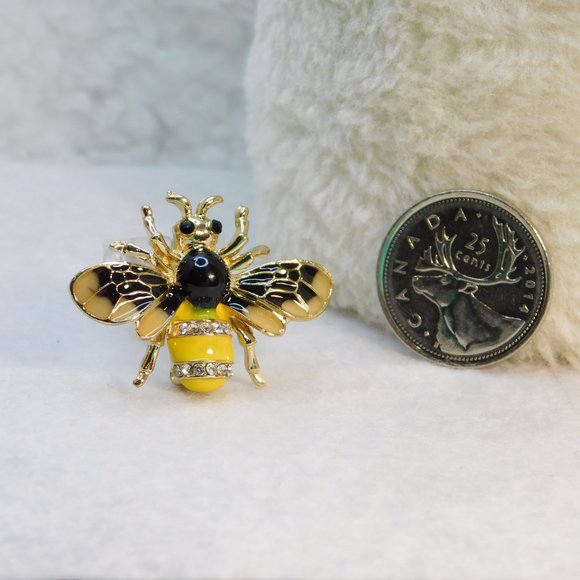Brooch Bee Motif, Wasp, Yellow Jacket - Picture 11 of 15